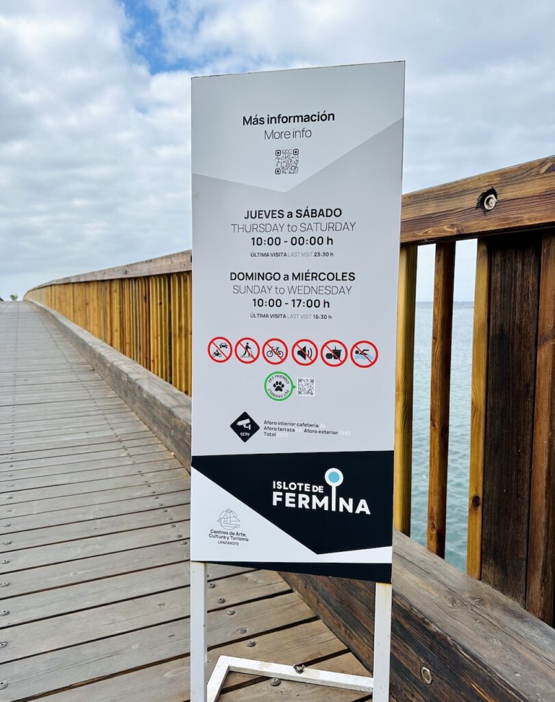 Schild bei Islote de Fermina Arrecife